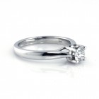 Solitaire Diamond Engagement Ring, 14Kt White Gold